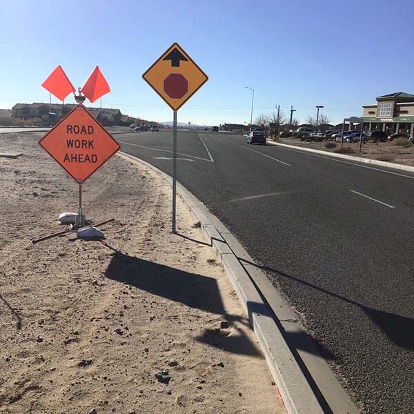 South Bound Warning Stop Sign